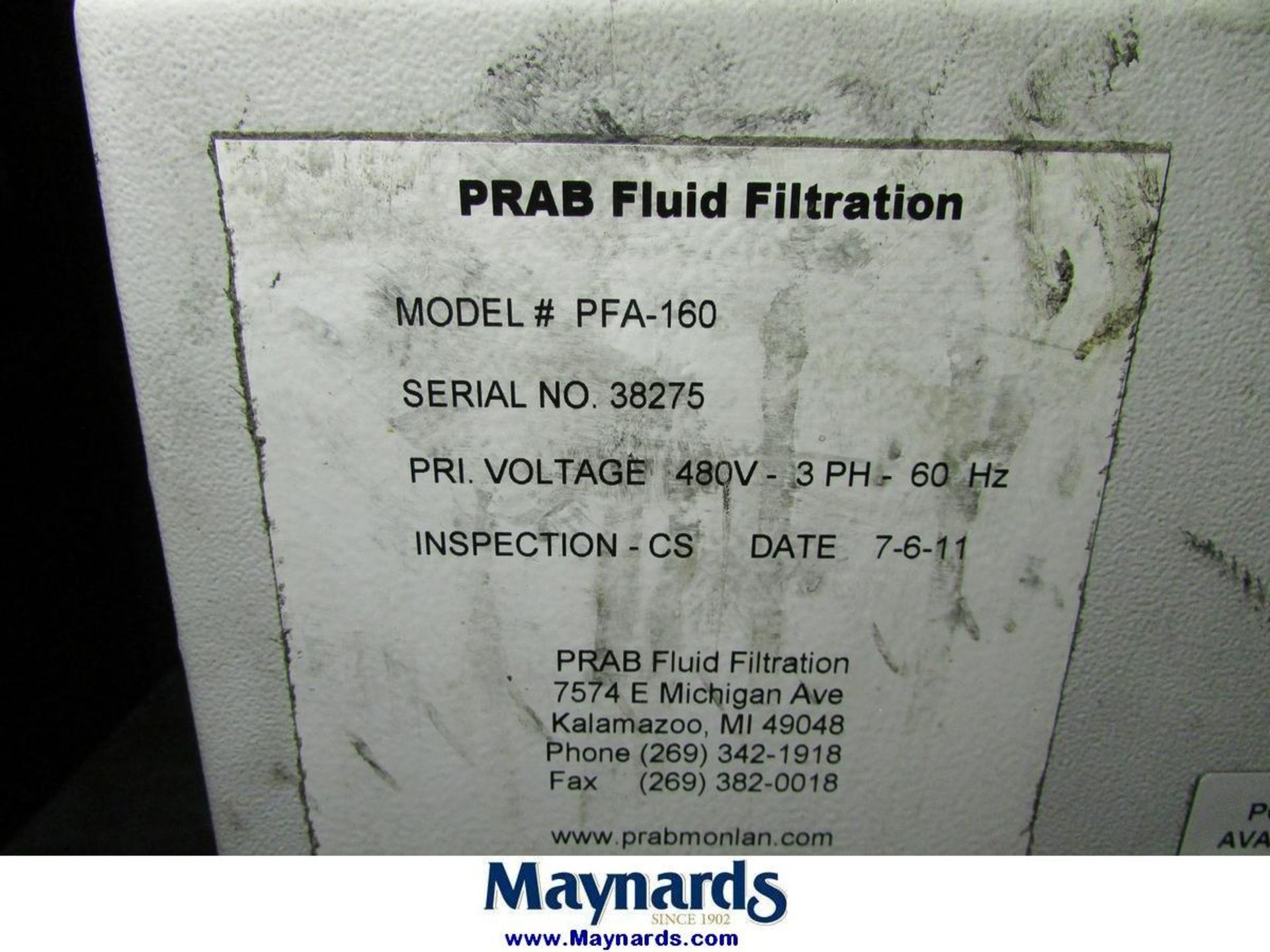 Prab PFA-160 Filtration Unit - Image 7 of 7