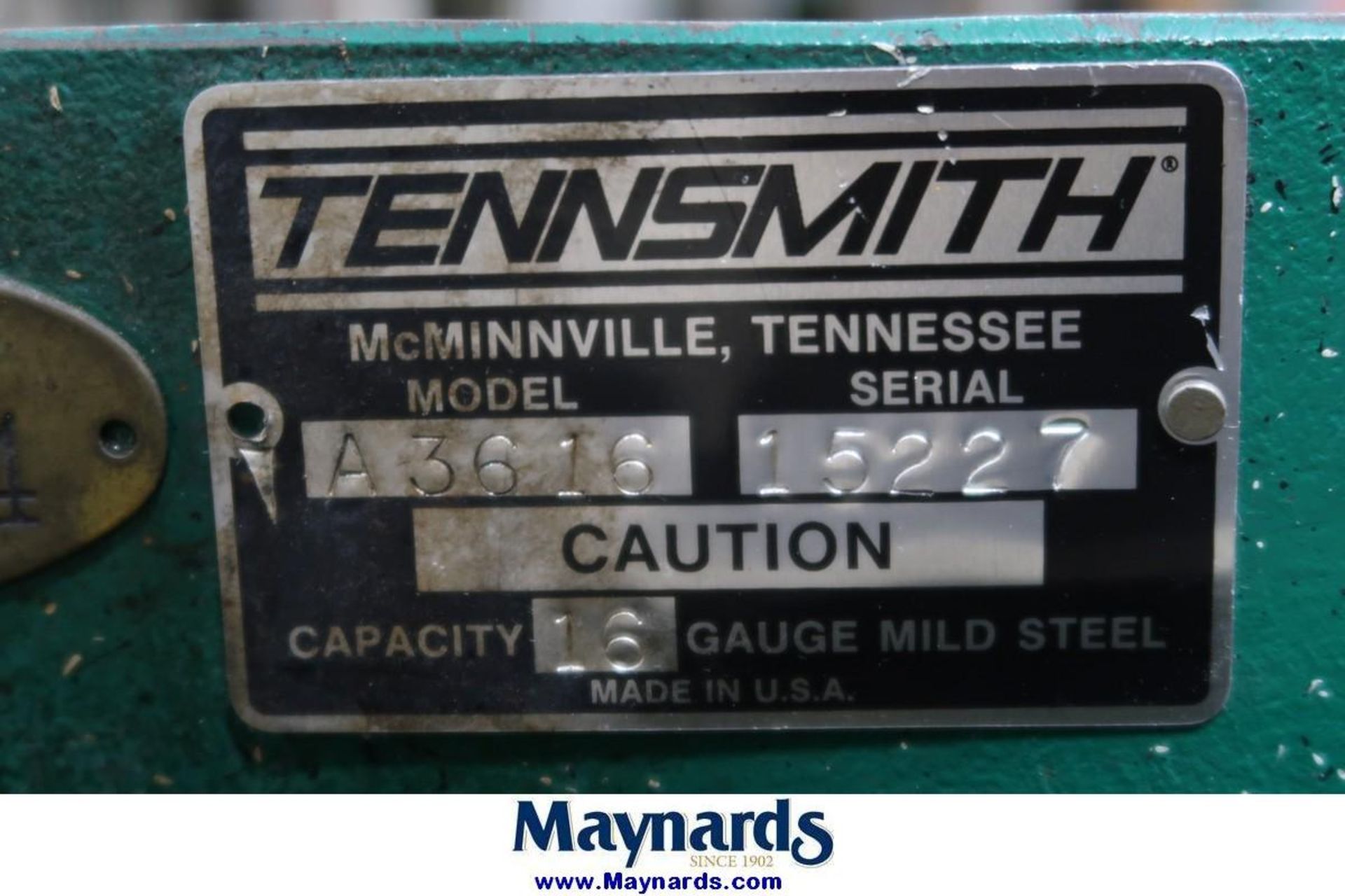 Tennsmith A3616 36" Pneumatic Shear - Image 4 of 4