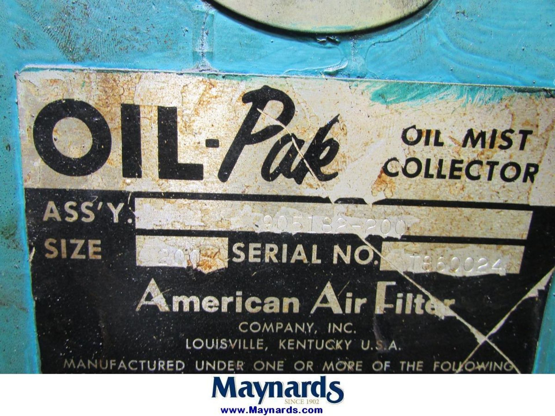 American Air Filter Oil-Pak 200 Mist Collector - Image 5 of 5
