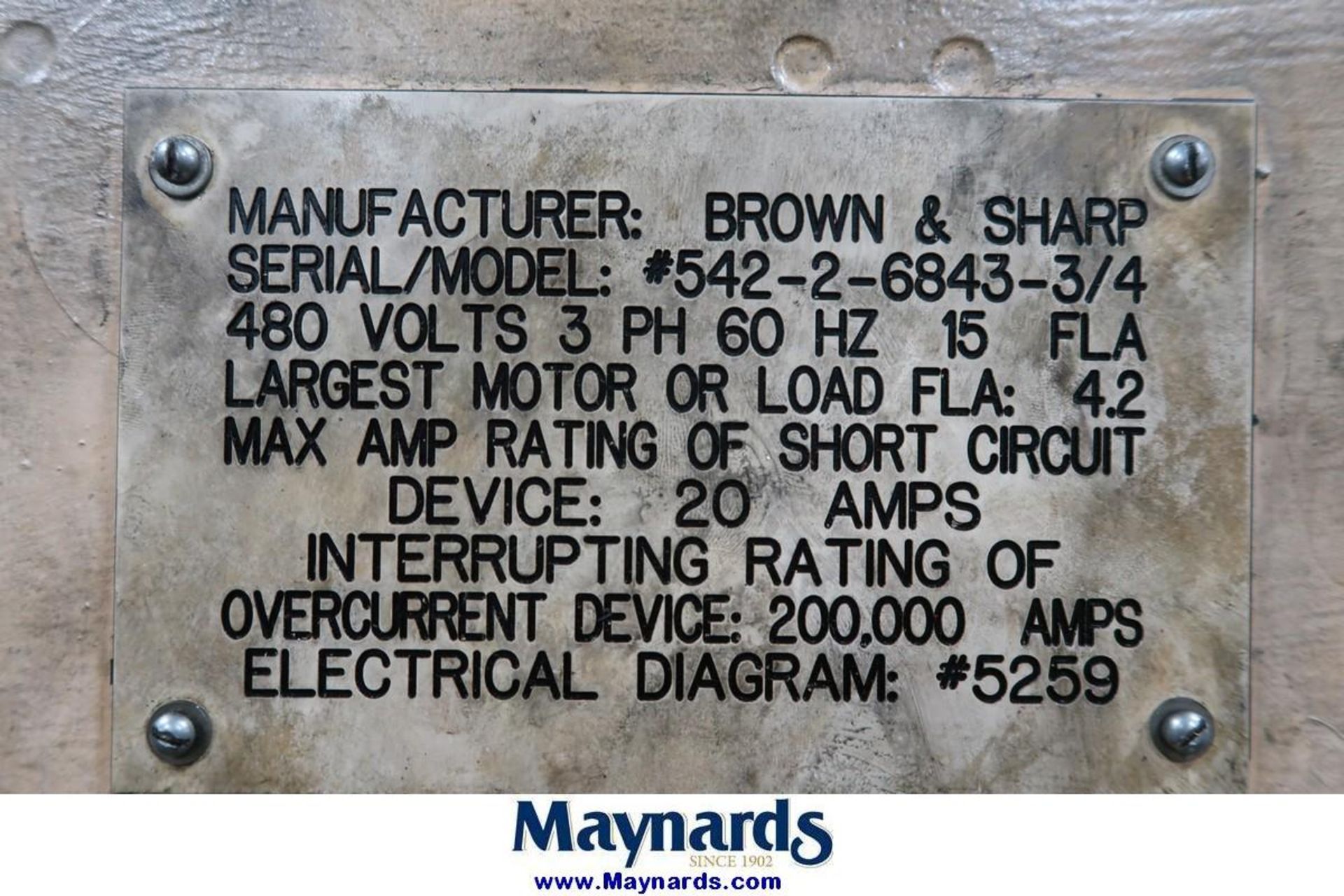 Brown & Sharpe 3/4" No. 2 Automatic Screw Machine - Image 13 of 13