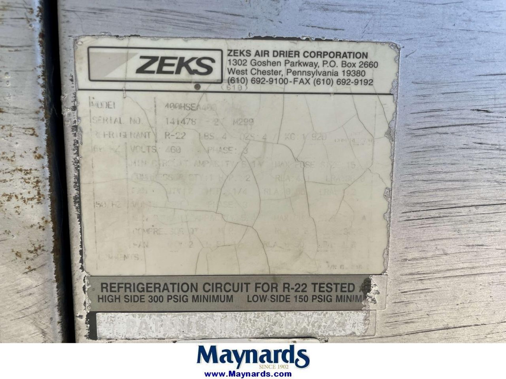 Zeks HeatSink Refrigerated Air Dryer (Display Board Does Not Work) - Image 5 of 5
