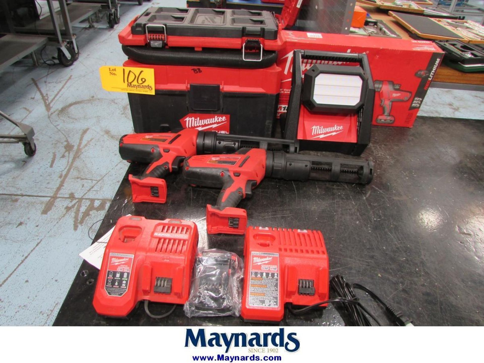 Milwaukee 264020 (2) Cordless Electric Caulk and Adhesive Guns with