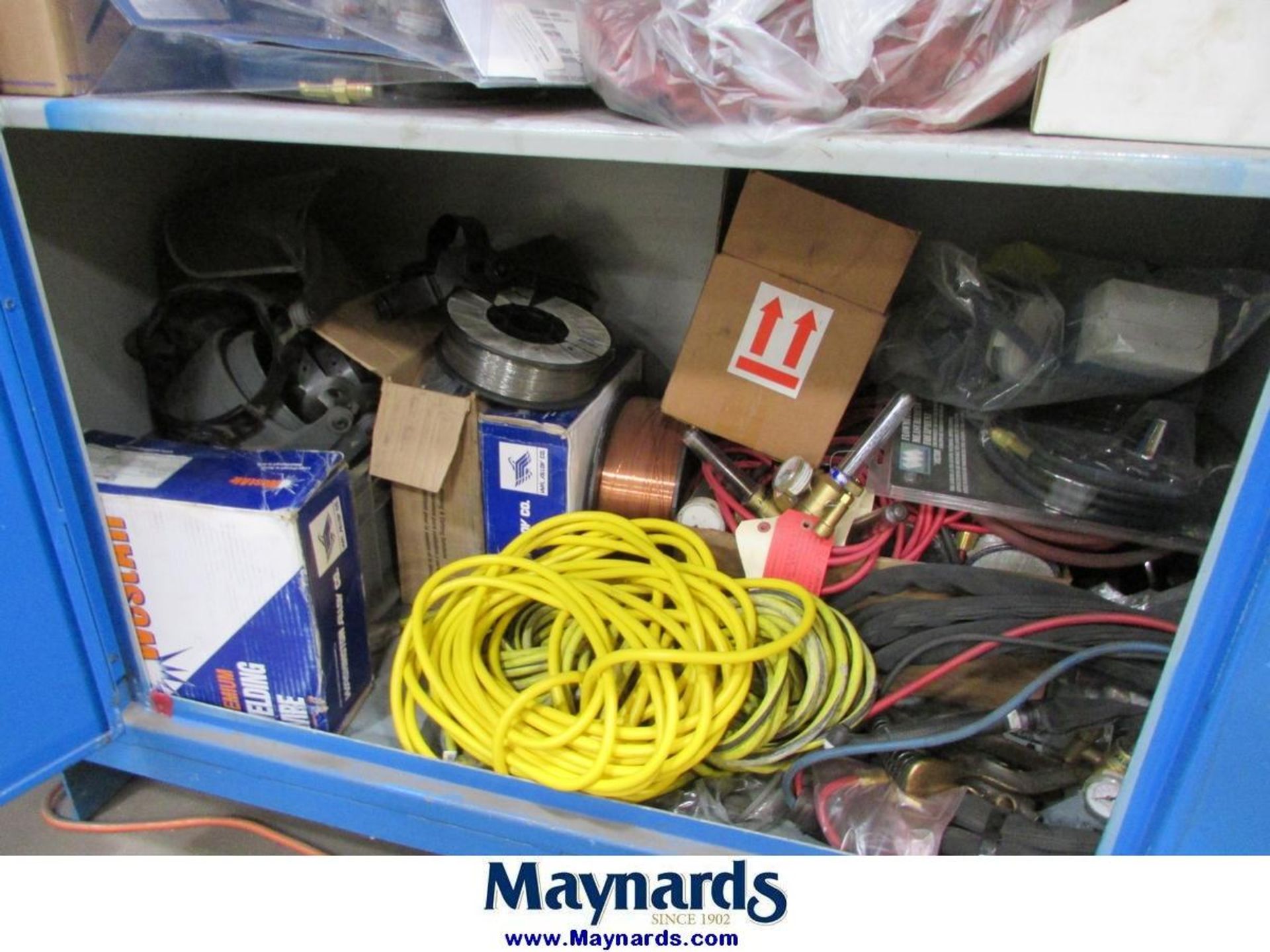 HD 1-Door Storage Cabinet and Bolt Bin with Assorted Welding Contents - Image 5 of 7
