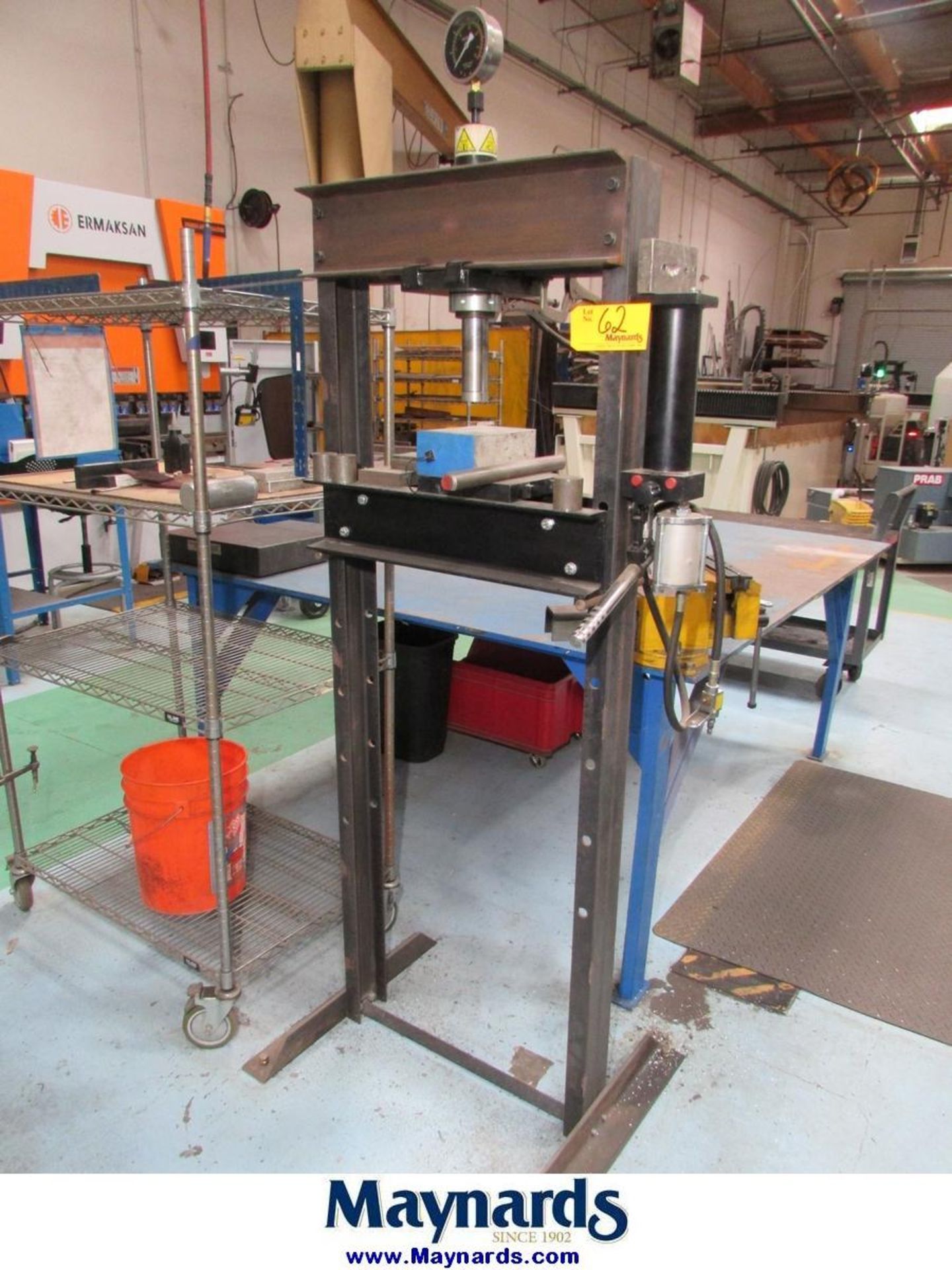 20 Ton Manual Hydraulic/Pneumatic Hydraulic H-Frame Shop Press
