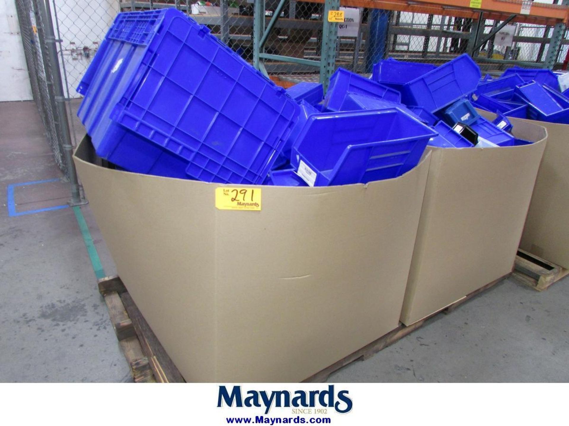 (2) Gaylords of Assorted Plastic Stackable Storage Bins
