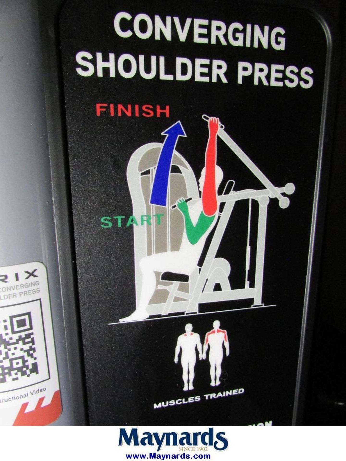 2015 Matrix 200-Lb. Converging Shoulder Press Exercise Machine - Image 5 of 6