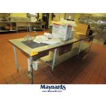 33"x156" Stainless Steel Commercial Kitchen Table and Sink