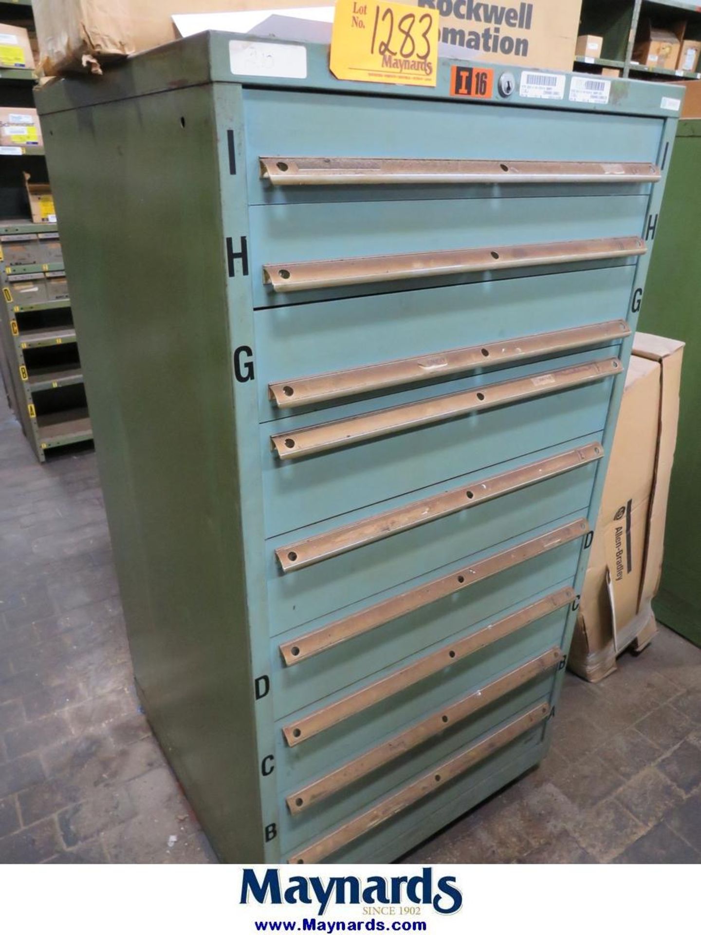 Stanley Vidmar 9-Drawer Parts Cabinet