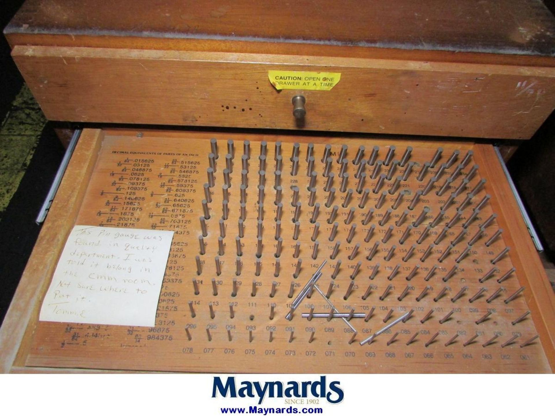 Meyer (4) Pin Gage Set Cabinets - Image 8 of 18