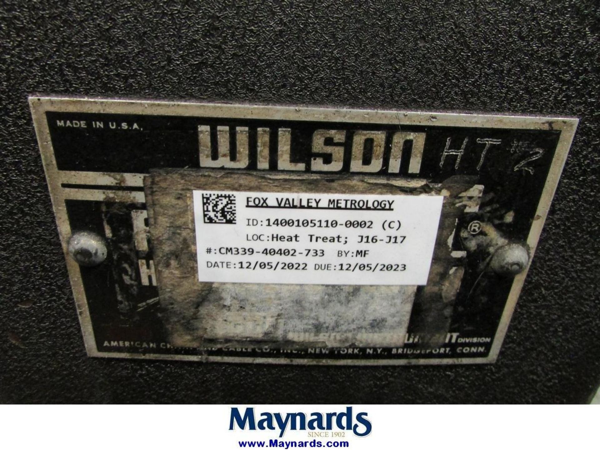 Wilson Instruments 4TT Rockwell Hardness Tester - Image 7 of 7