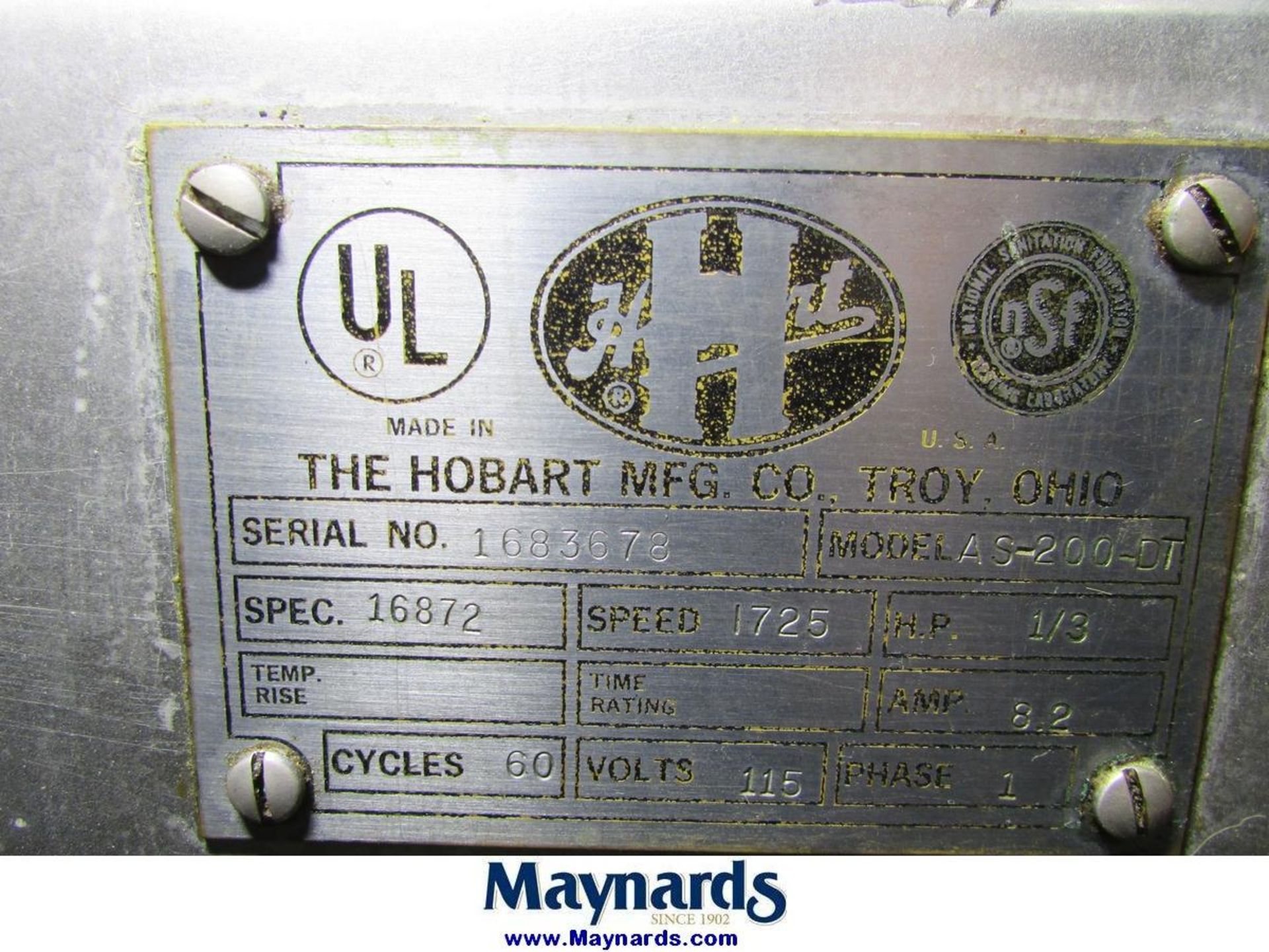 Hobart AS-200-DT Stainless Steel Commercial Mixer - Image 4 of 4
