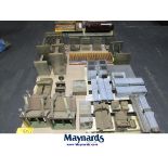 Pallet of Assorted V-Blocks, Angle Plates, Vises and Fixture Plates