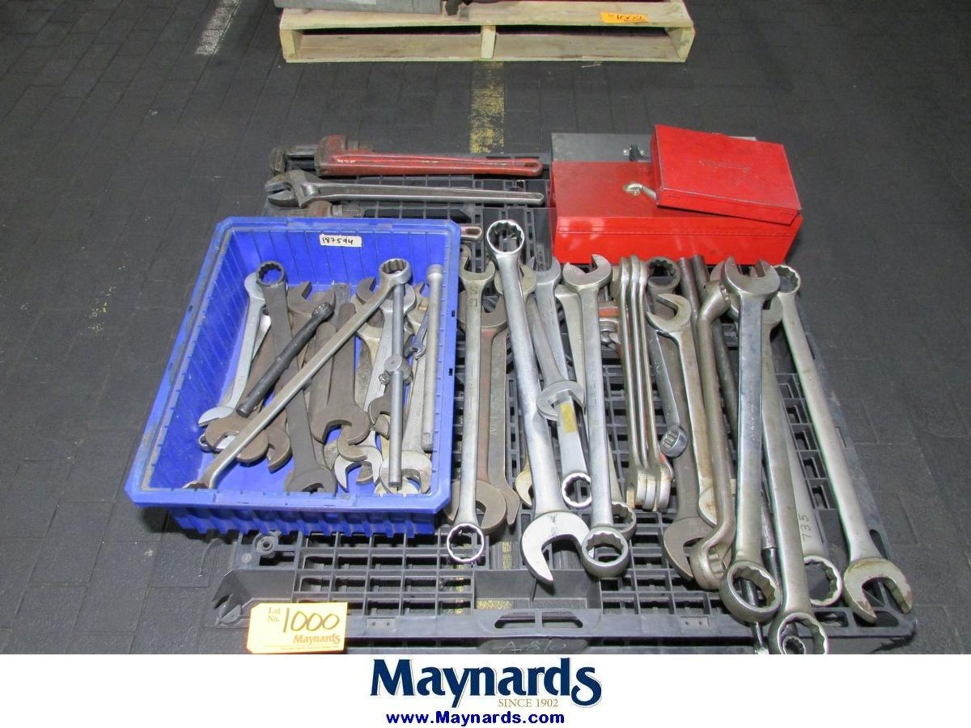 Pallet of Assorted Wrenches and Hand Tools