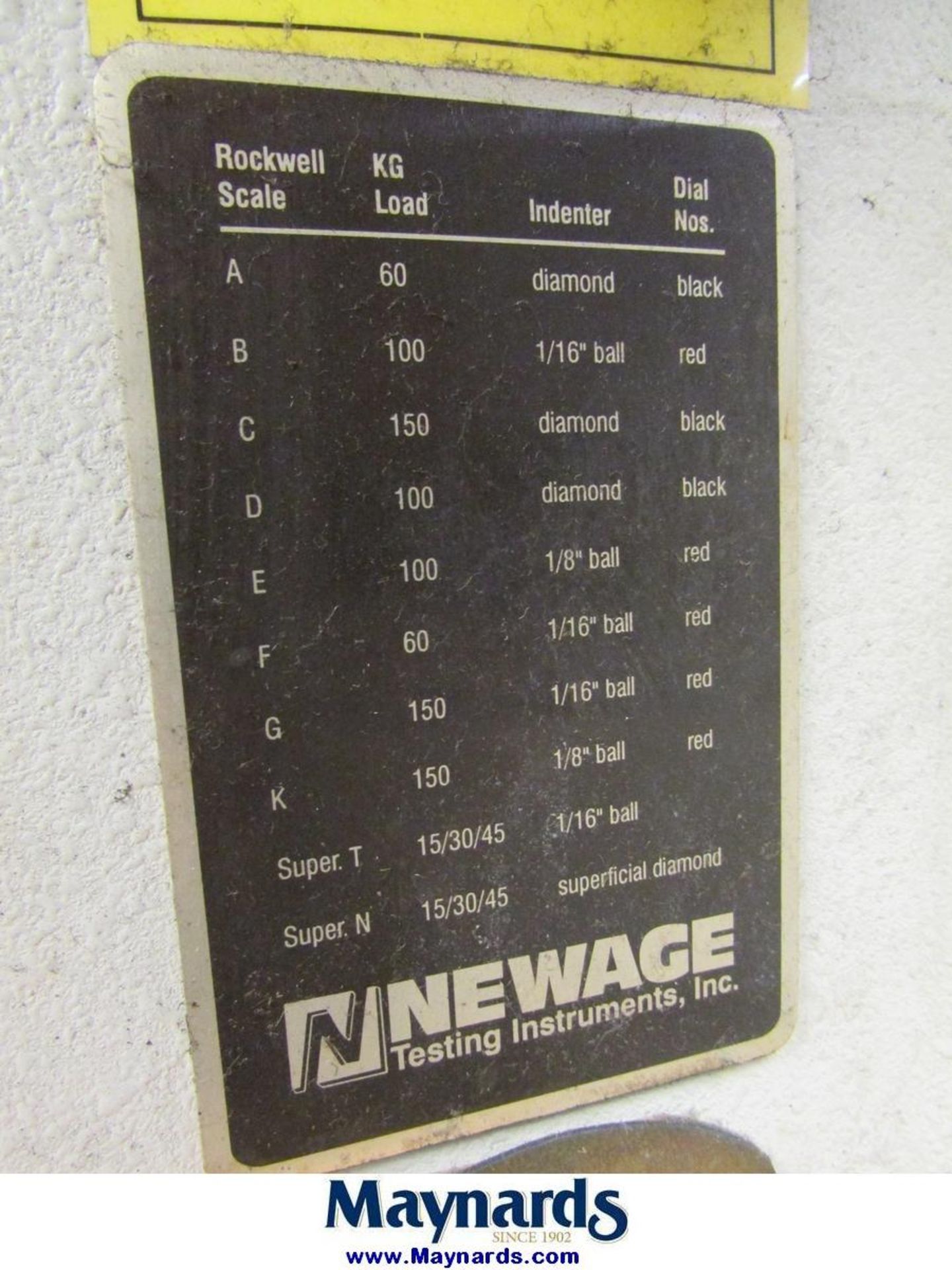 New Age Industries Test Surface Reference Hardness Tester - Image 7 of 8