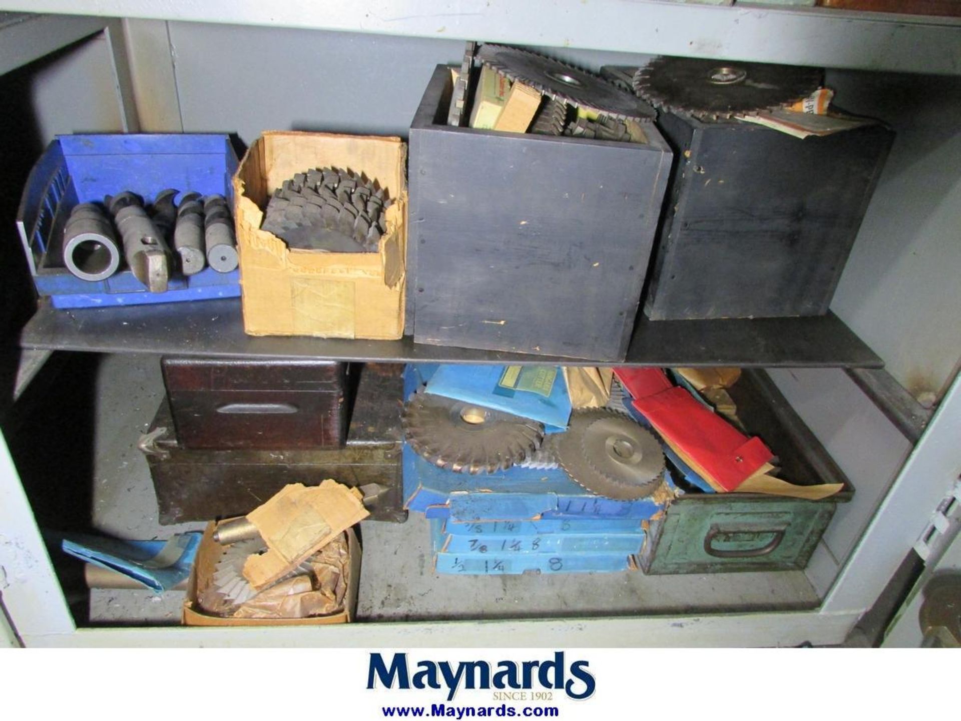 3-Door Steel Cabinet with Assorted Horizontal Mill Tooling - Image 15 of 17