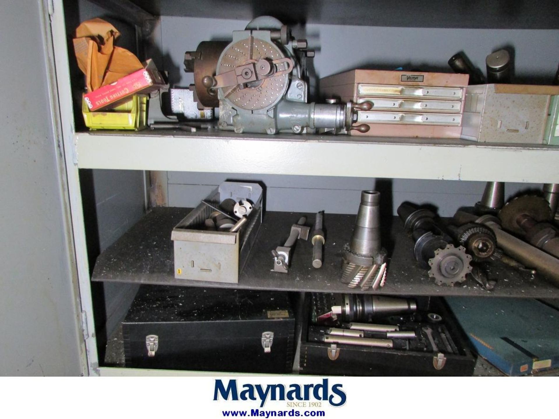 3-Door Steel Cabinet with Assorted Horizontal Mill Tooling - Image 10 of 17