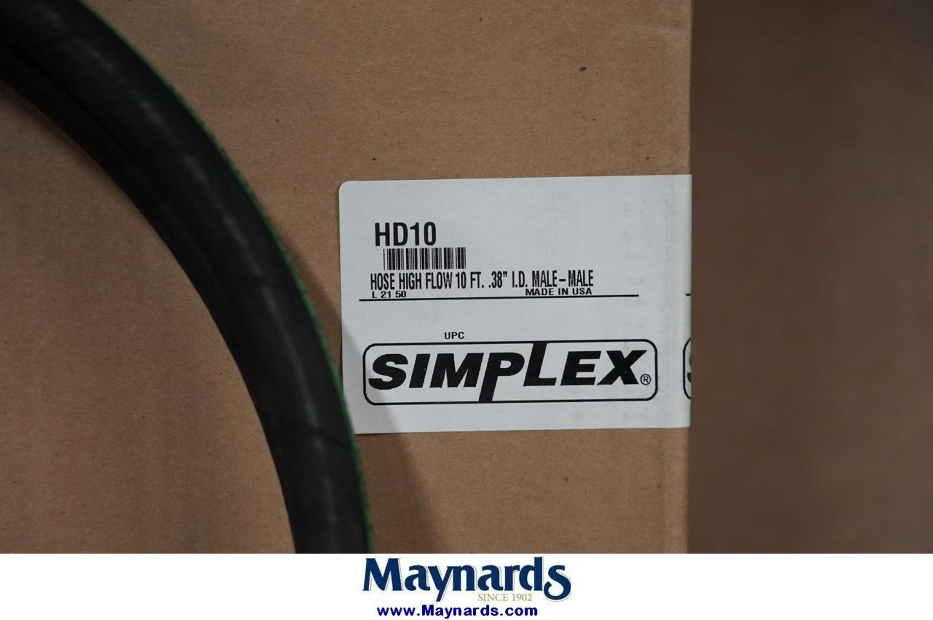 Simplex HD10 10 Ft High Flow High Pressure Hydraulic Hose - Image 2 of 2