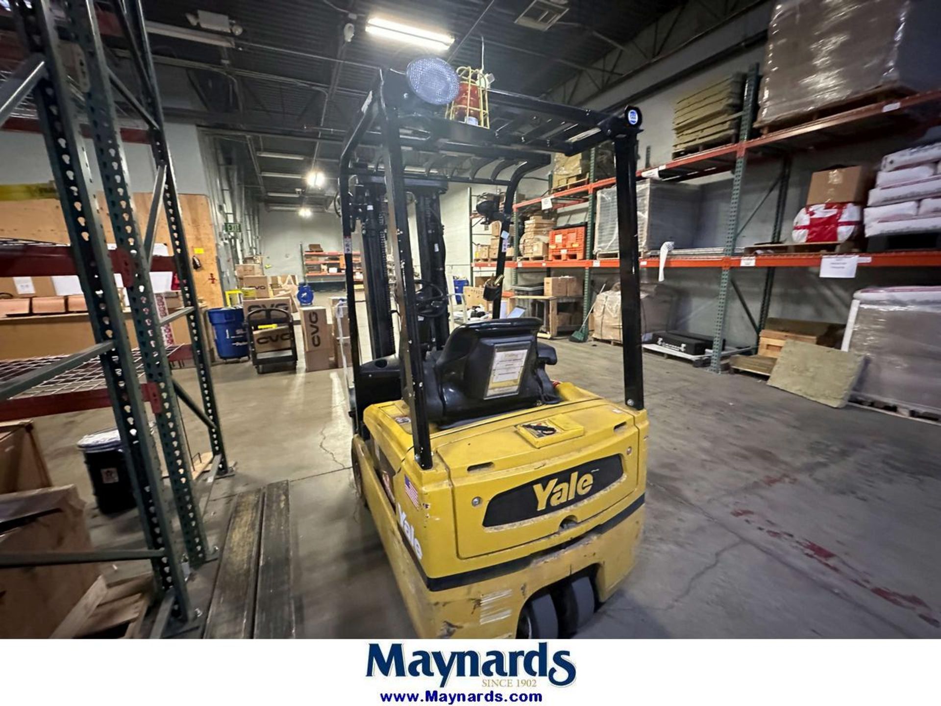 2008 Yale 2,850 Lb. Cap. 3-Wheel Electric Forklift (Late Delivery) - Image 8 of 19