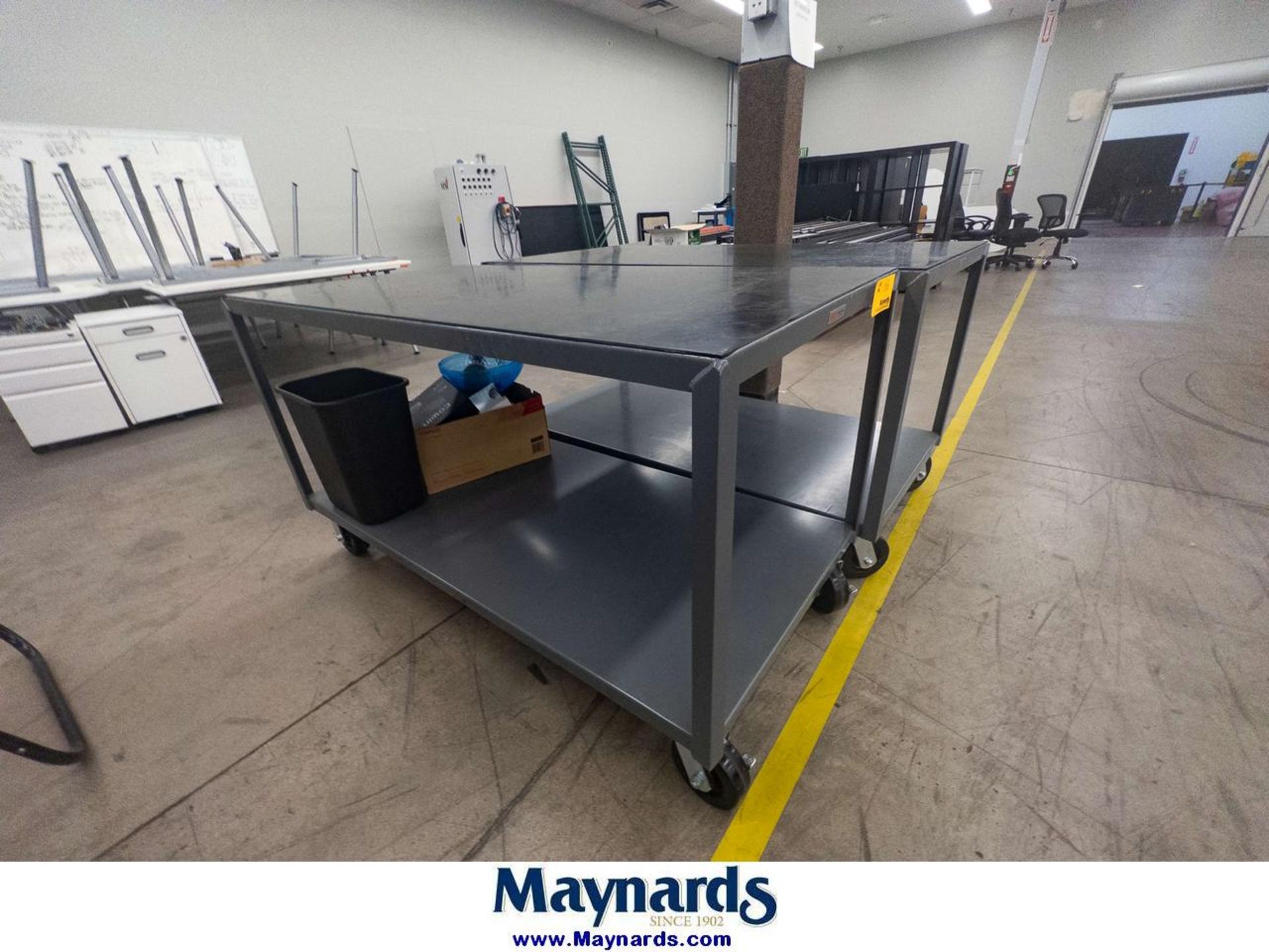 ULINE H-4996 Mobile Welded Steel Tables on Casters - Image 8 of 8