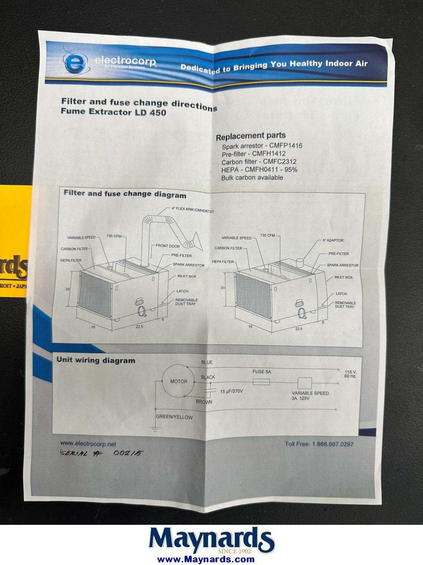 ALLER Air Industries LD 450 Fume Extractor w/ Arm - Image 24 of 29