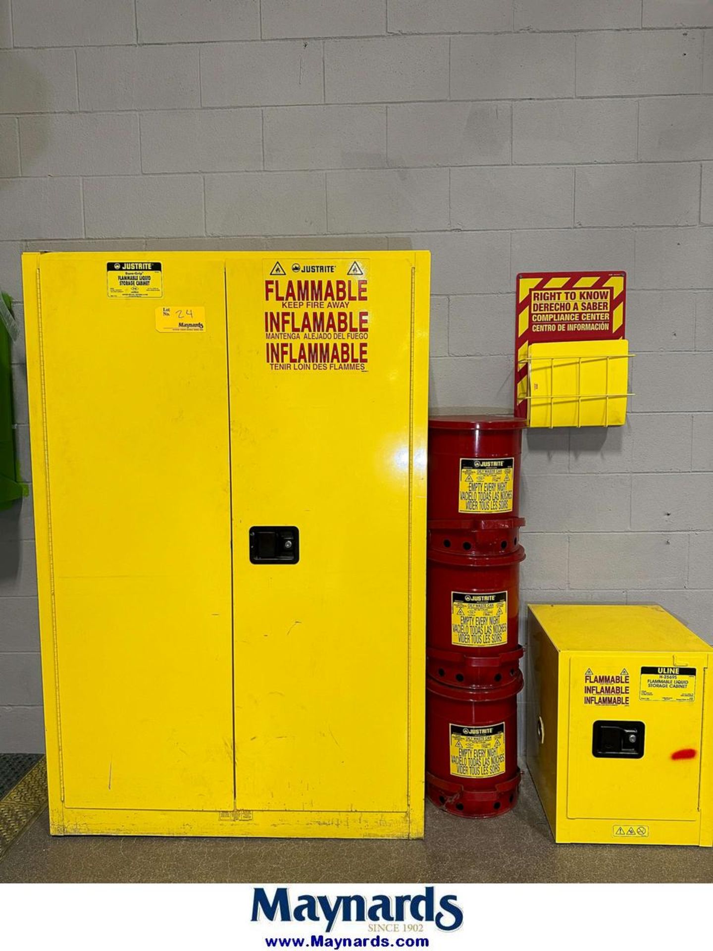(2) Justrite Flammable Liquid Storage Cabinets - Image 2 of 10
