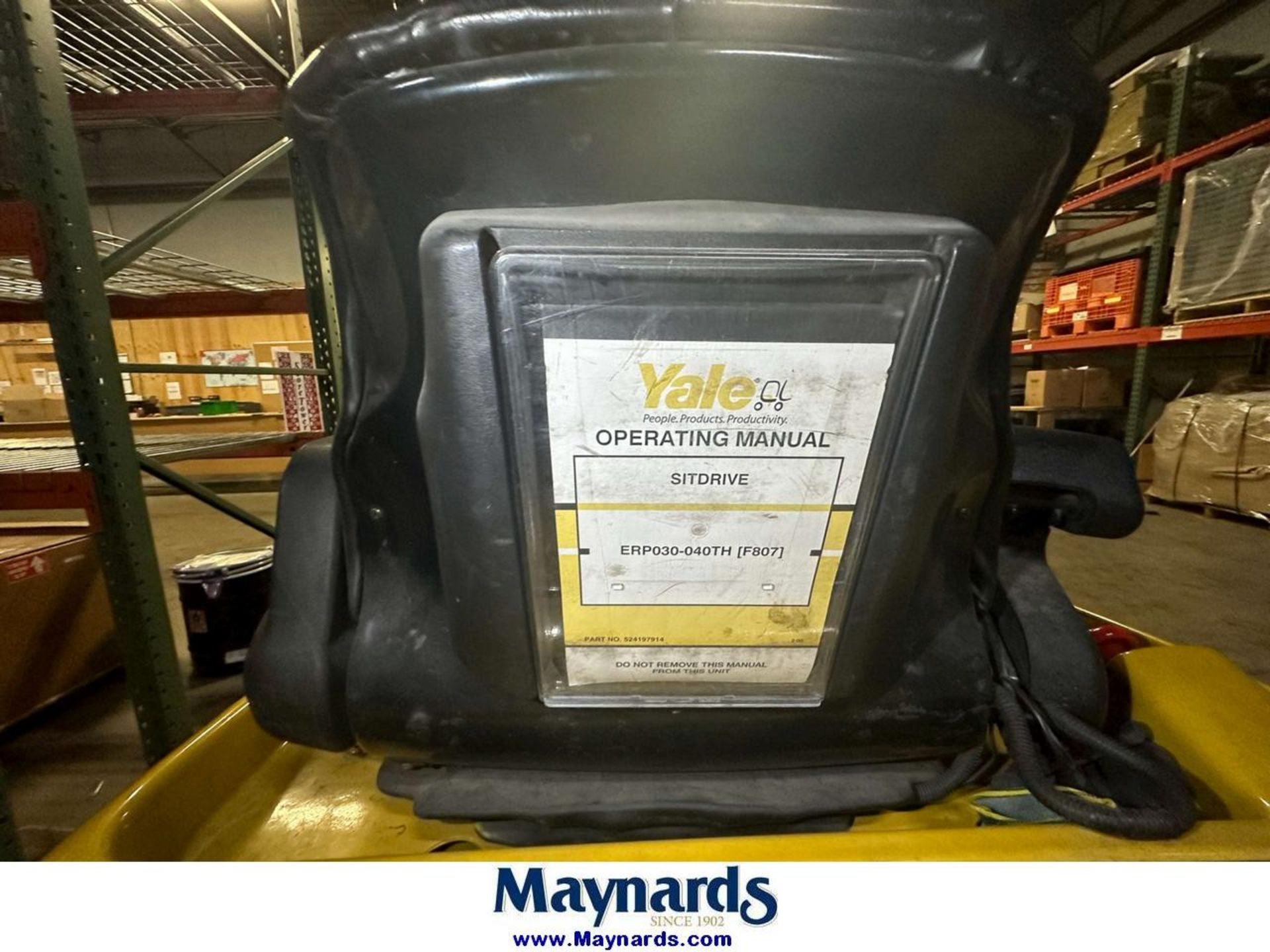 2008 Yale 2,850 Lb. Cap. 3-Wheel Electric Forklift (Late Delivery) - Image 12 of 19