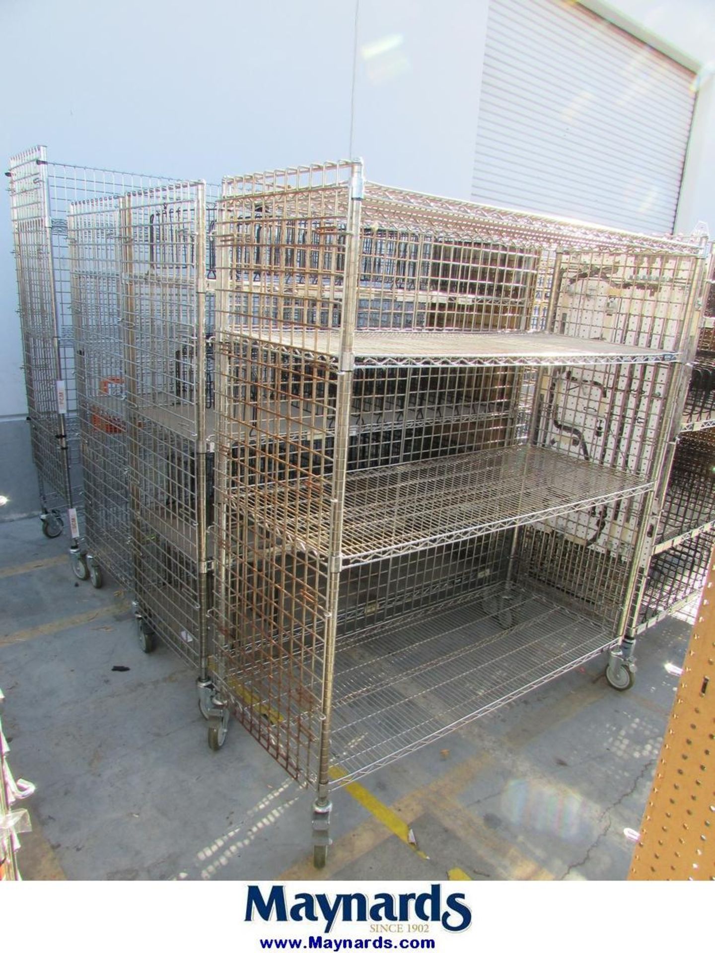 (8) Uline Multi-Tier Wire Rack Carts 5'x2'x6'