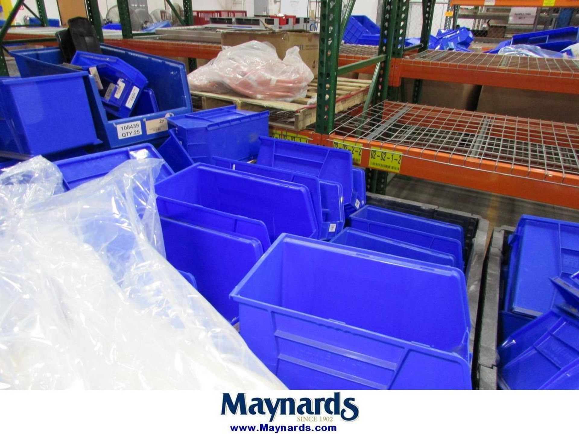 Gaylord and Plastic Folding Tote of Assorted Plastic Stackable Storage Bins - Image 3 of 3