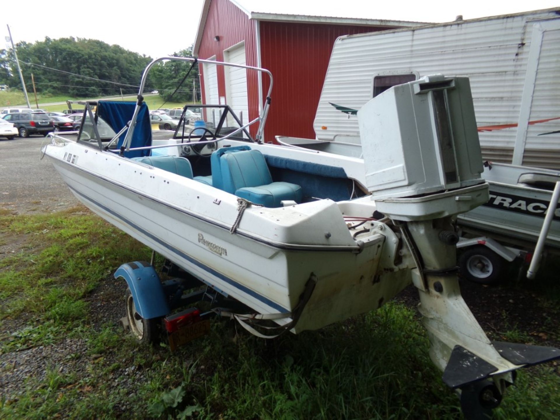 Rinker Built Open Bow Fiberglass Boat, Console Controls, Chrysler 105 Outboard Botor Model 16 on - Image 3 of 4