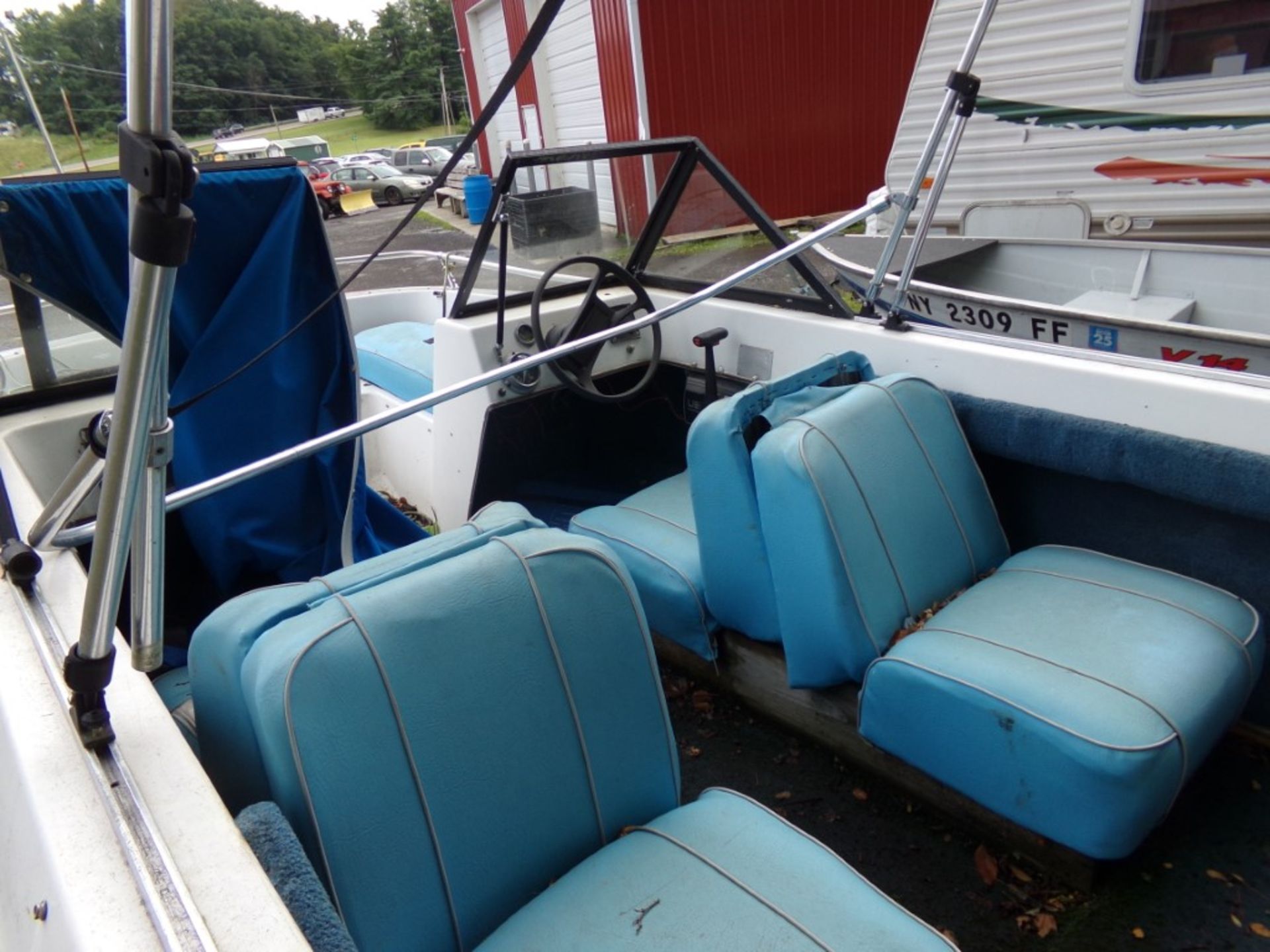 Rinker Built Open Bow Fiberglass Boat, Console Controls, Chrysler 105 Outboard Botor Model 16 on - Image 4 of 4