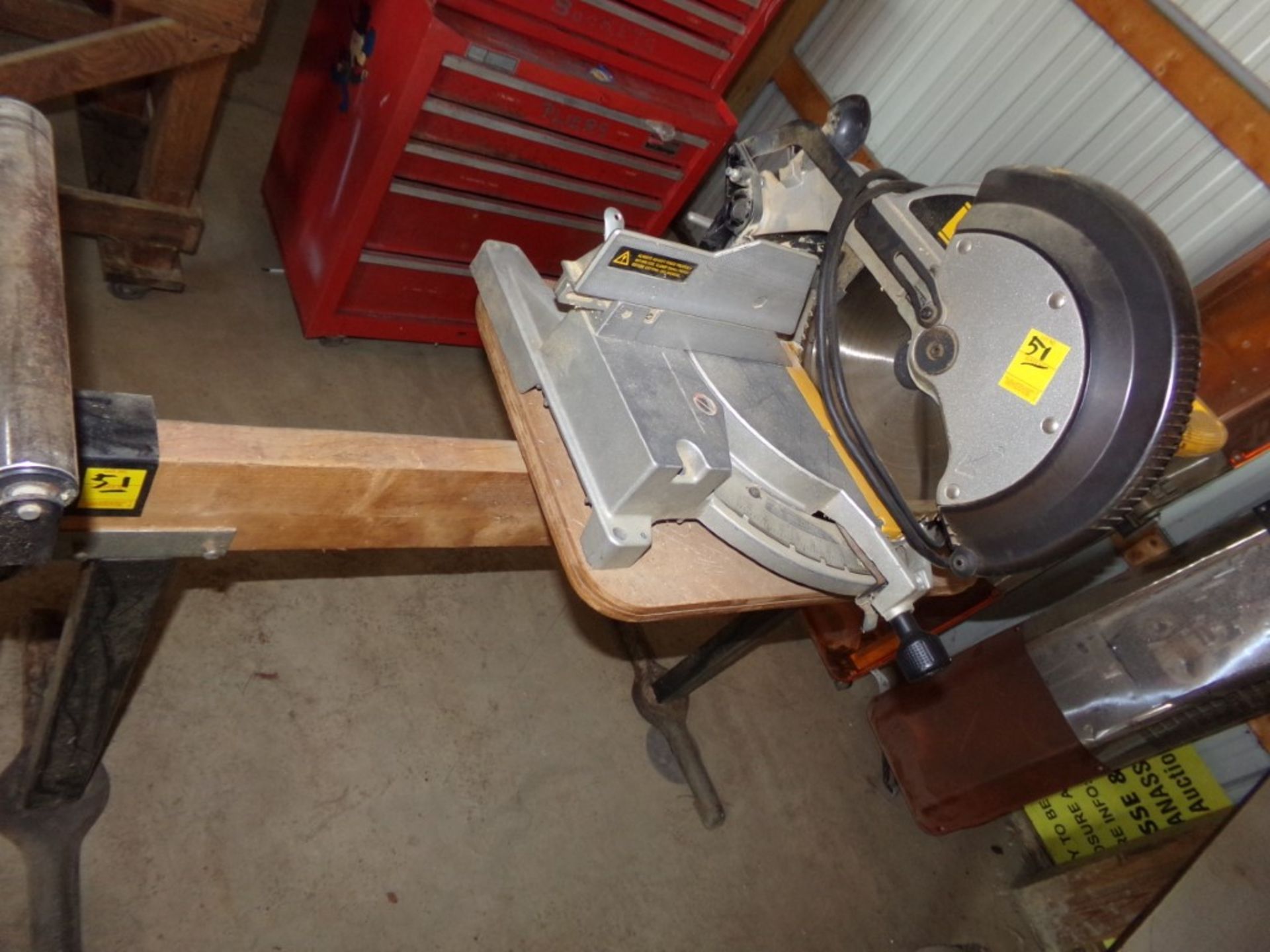 DeWalt 12'' Compound Mitre Saw on Homemade Work Bench