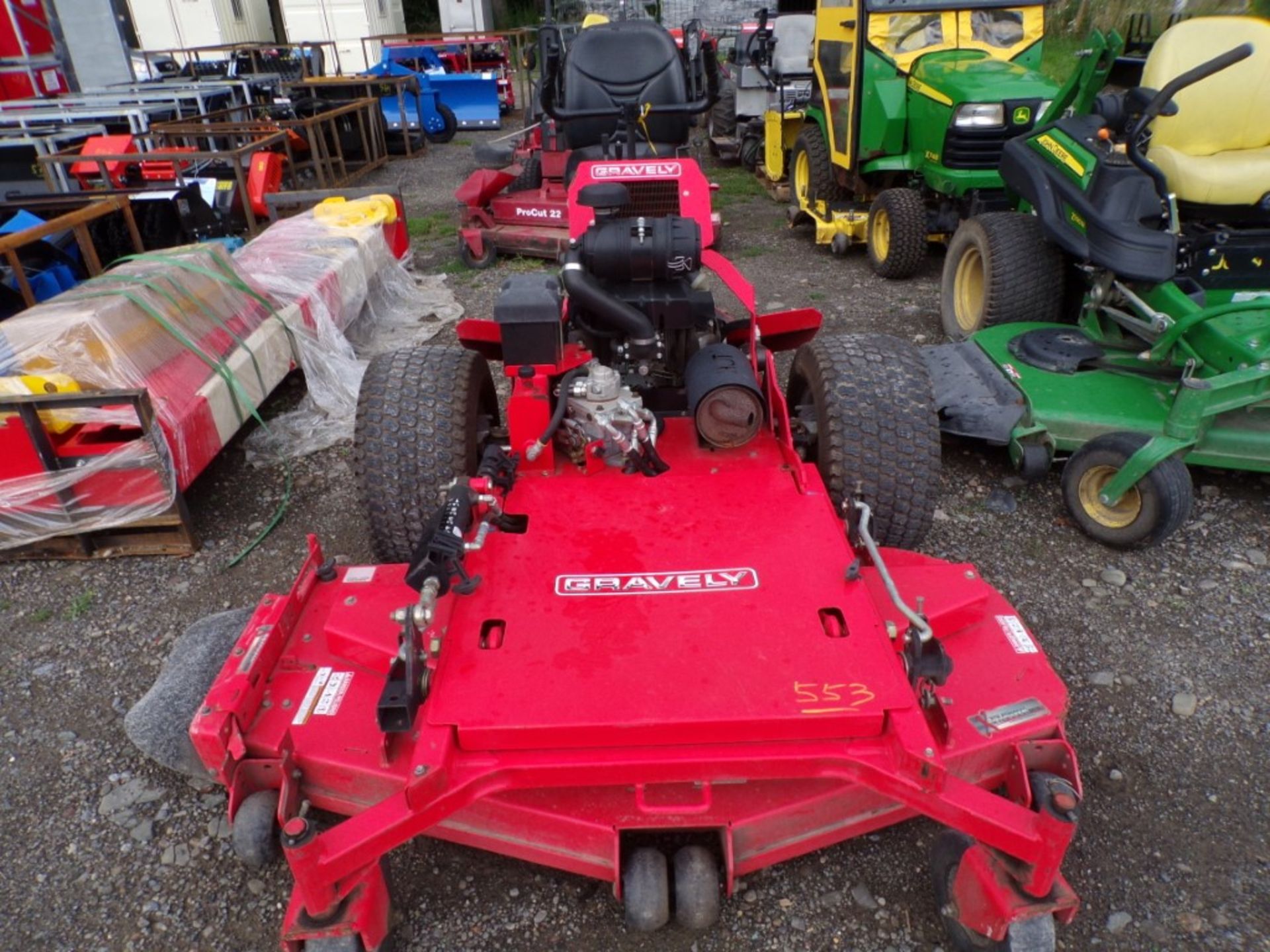 Gravely PM320HD 3 Wheel Front Mount Mower With 60'' Deck, 25 H.D. Kawasaki Engine, 635 Hours - Image 2 of 2