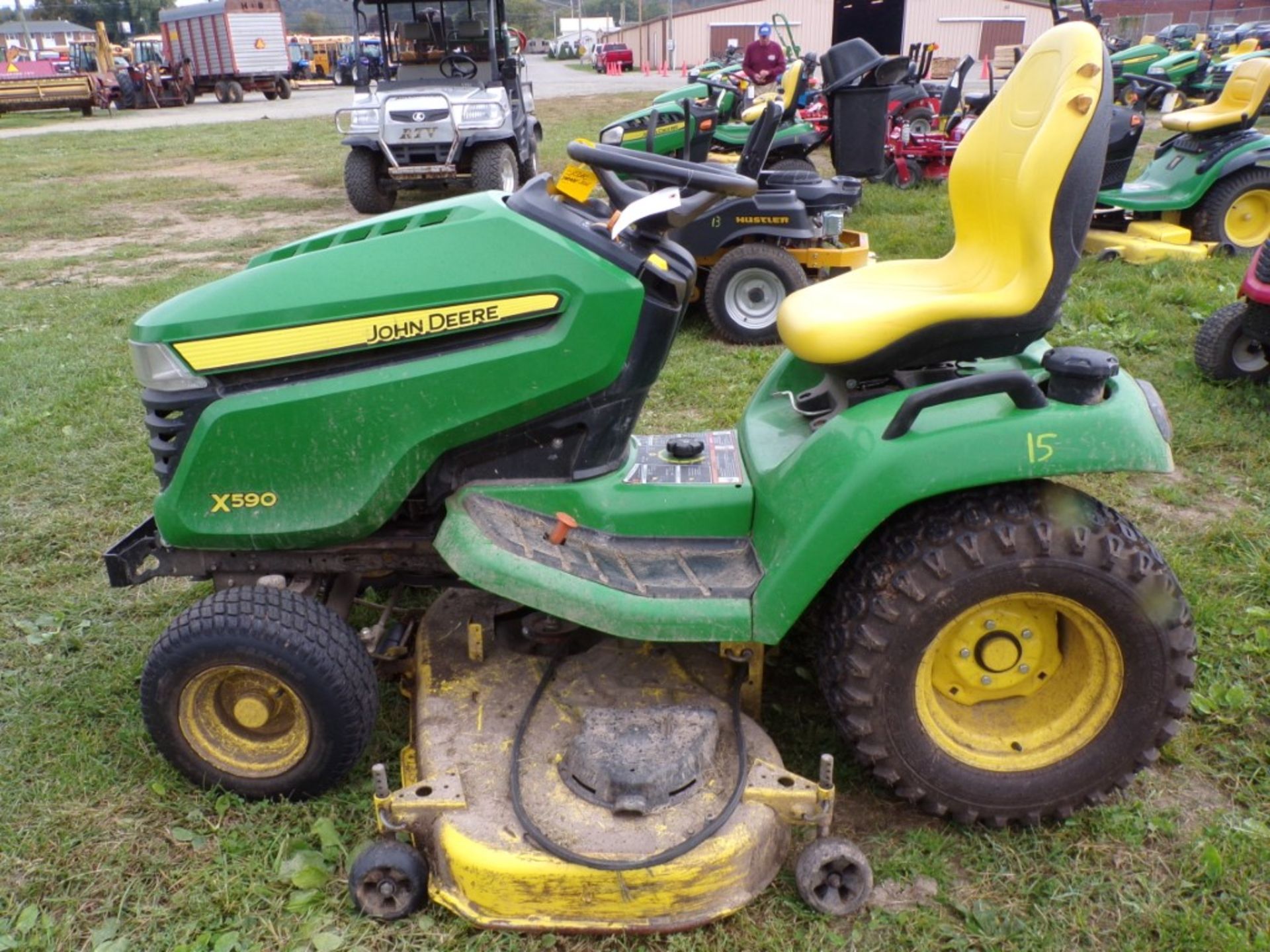 John Deere X590 Riding Mower w/54'' Deck, Kawasaki Engine, 331 Hours, Serial 112019 (CZF) (5312)