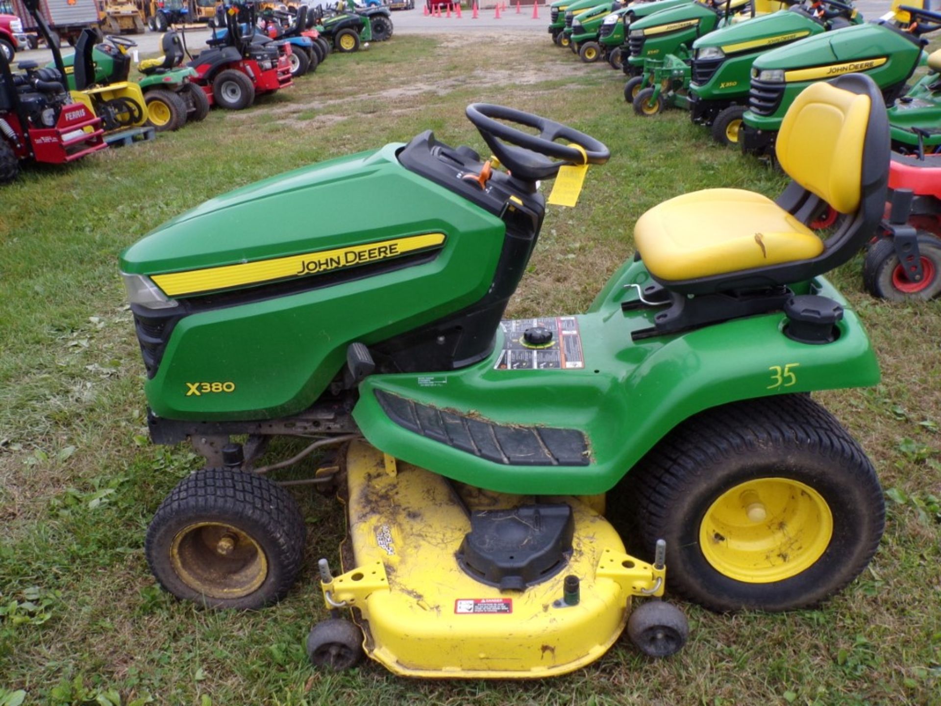 John Deere X380 Riding Mower w/54'' Accel. Deep Deck, Kawasaki Engine, 230 Hours, Serial 012156 (