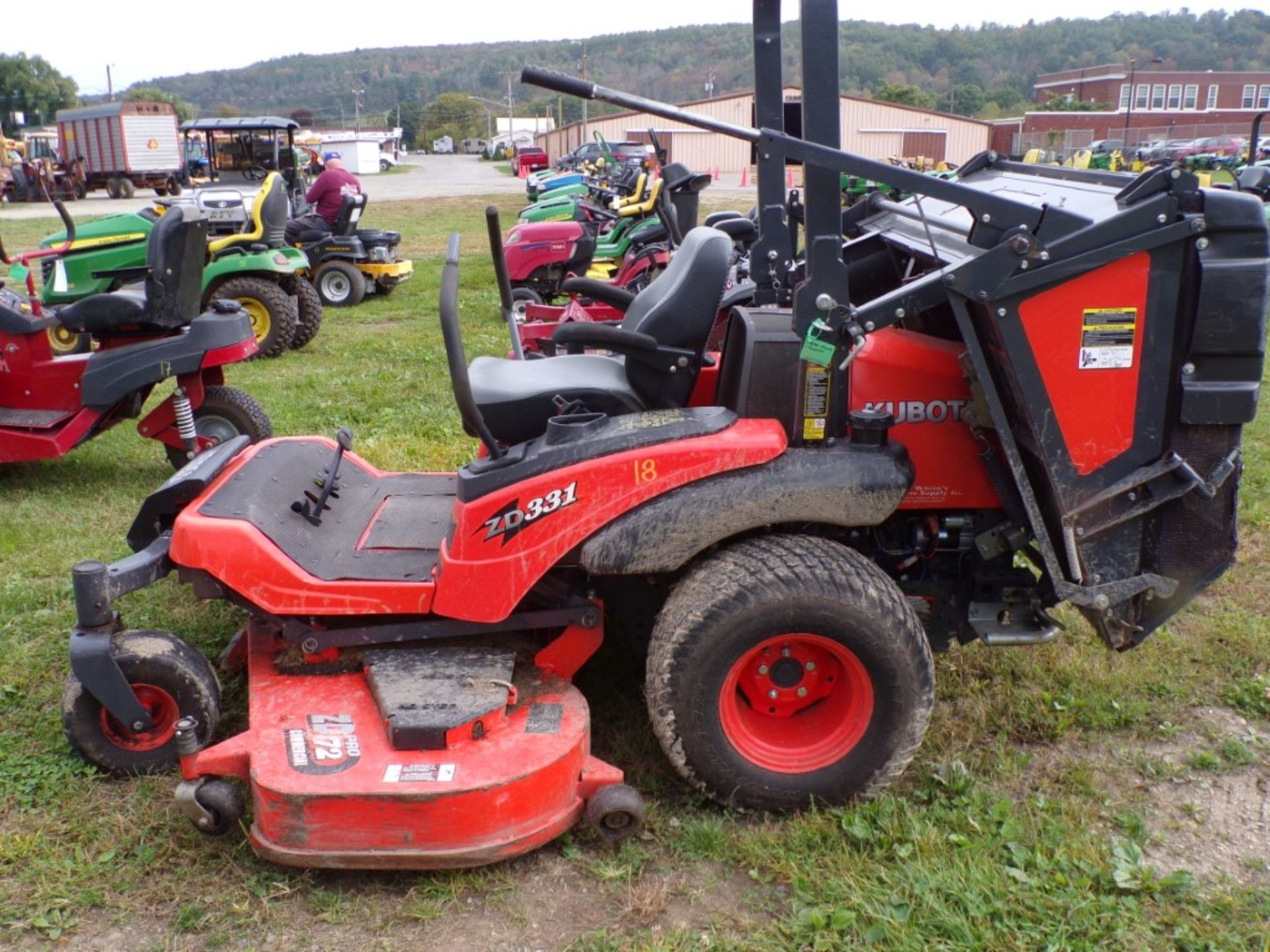 Kubota ZD331 Zero Turn Mower w/72'' Commercial Deck, Kubota Dsl. Engine And Kubota Bagger (Missing