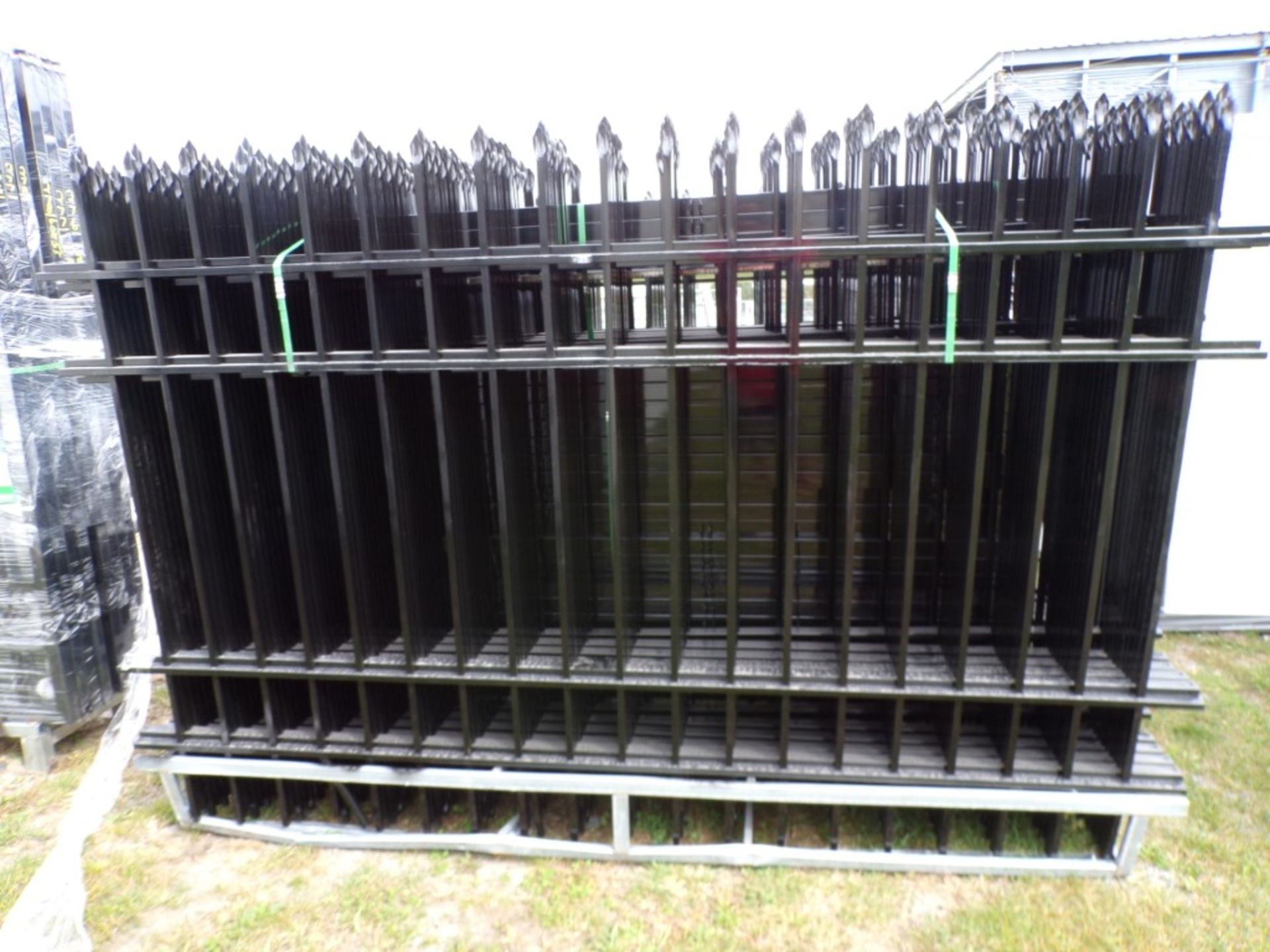 (22) Pcs of New 9 1/2' Black Fencing w/Hardware and Connector Pcs (5211)