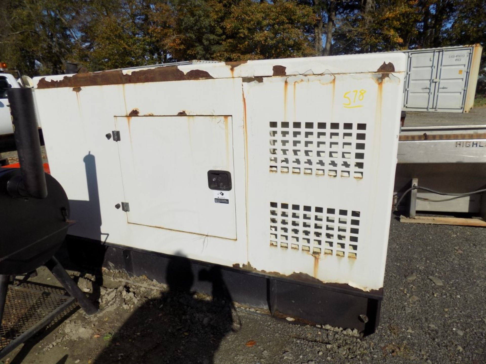 37KW Generator Set, w/4-Cyl Dsl Eng - NEEDS WORK - NOT WORKING