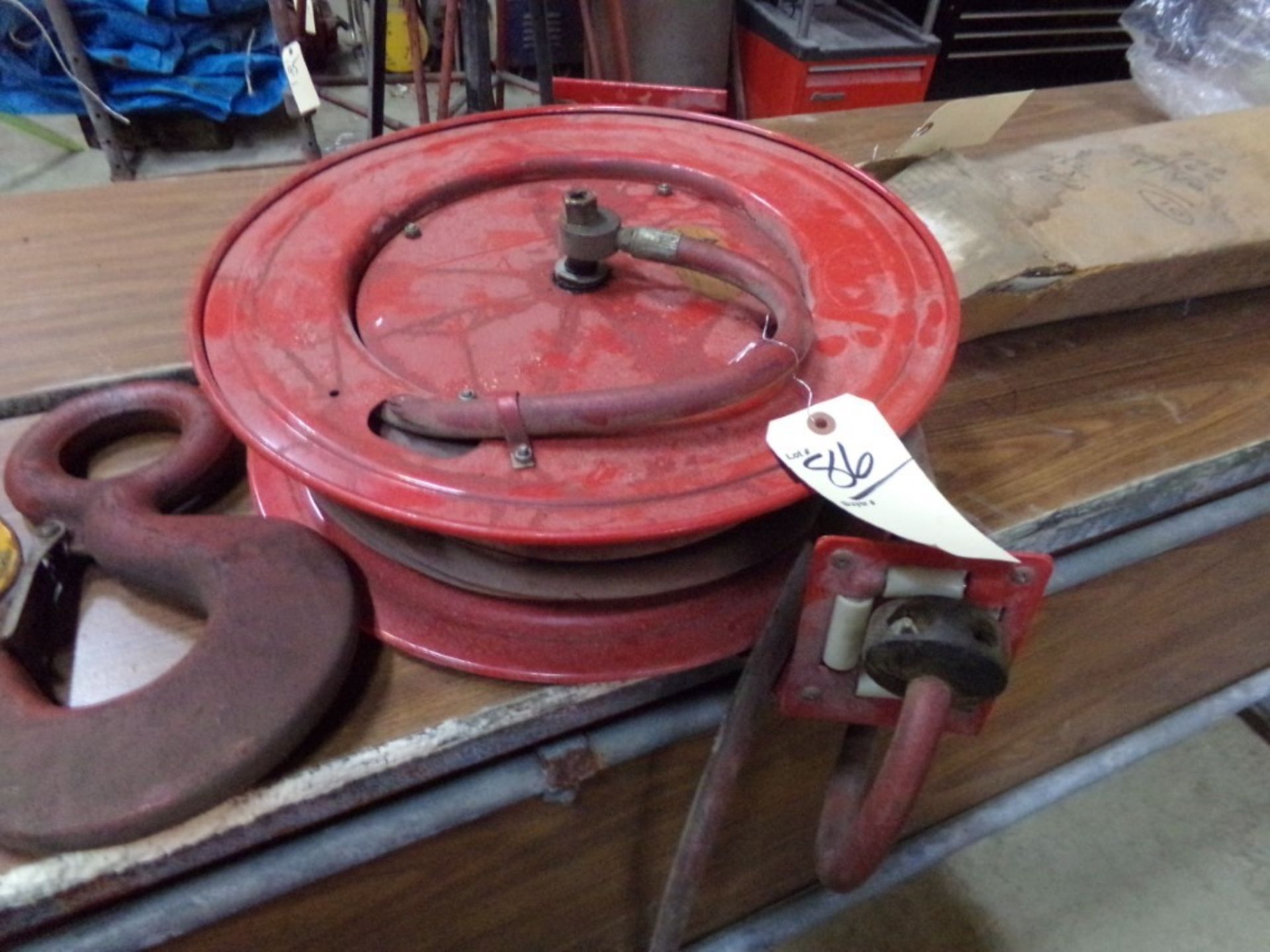 Red Air Hose Reel, Nice Shape