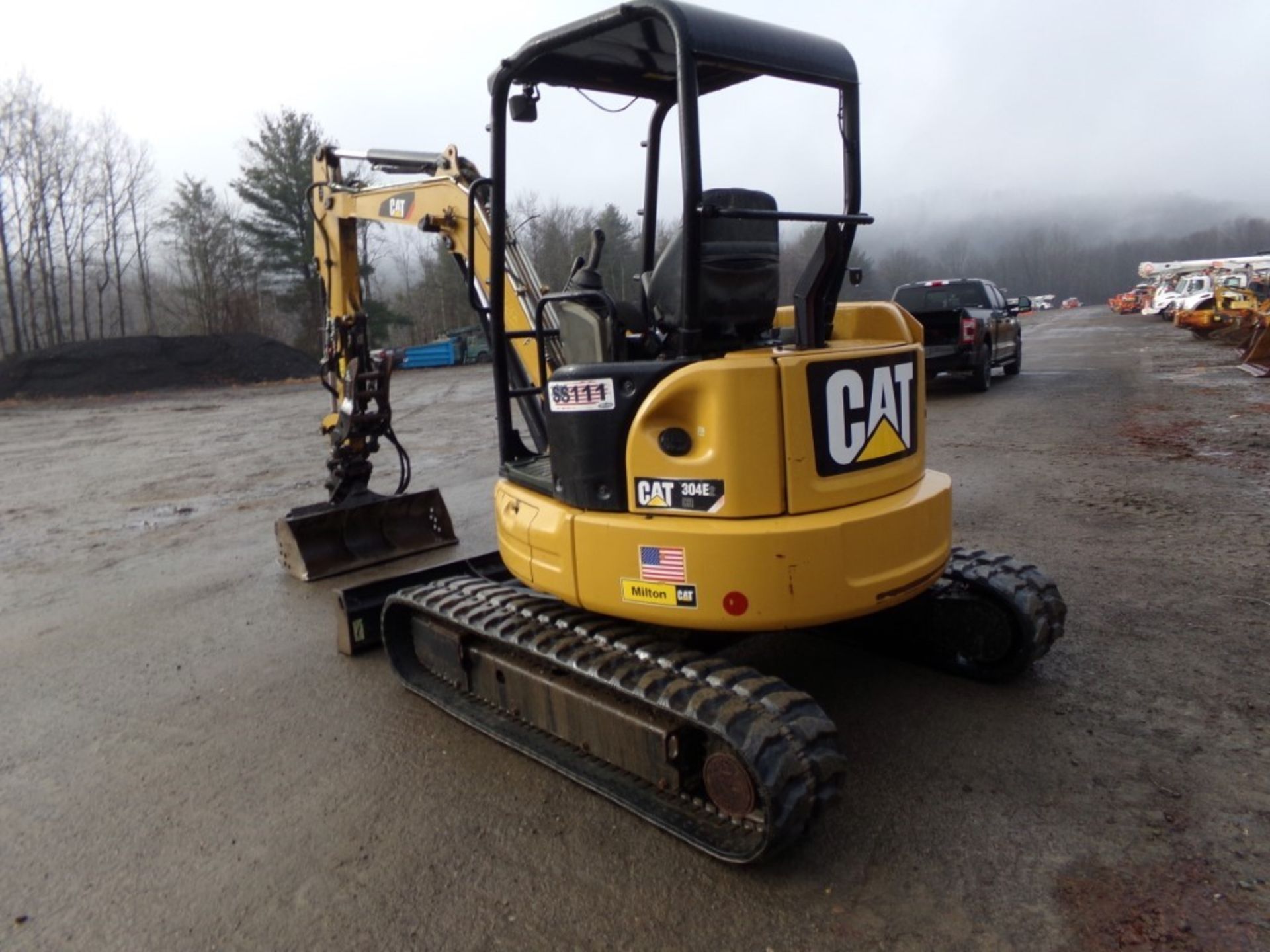 Cat 304E2 CR Mini Excavator, Grader Blade, Hyd. Thumb, w/ 24'' Bucket, 4213 Hrs, Almost New Tires, - Image 3 of 10
