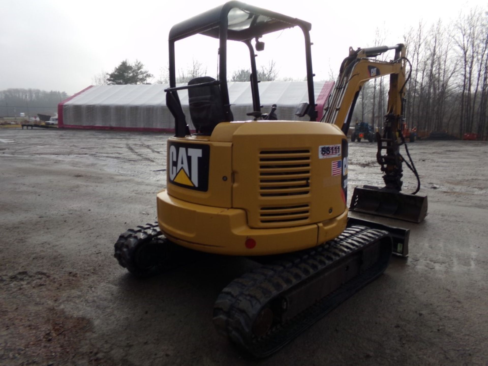 Cat 304E2 CR Mini Excavator, Grader Blade, Hyd. Thumb, w/ 24'' Bucket, 4213 Hrs, Almost New Tires, - Image 4 of 10