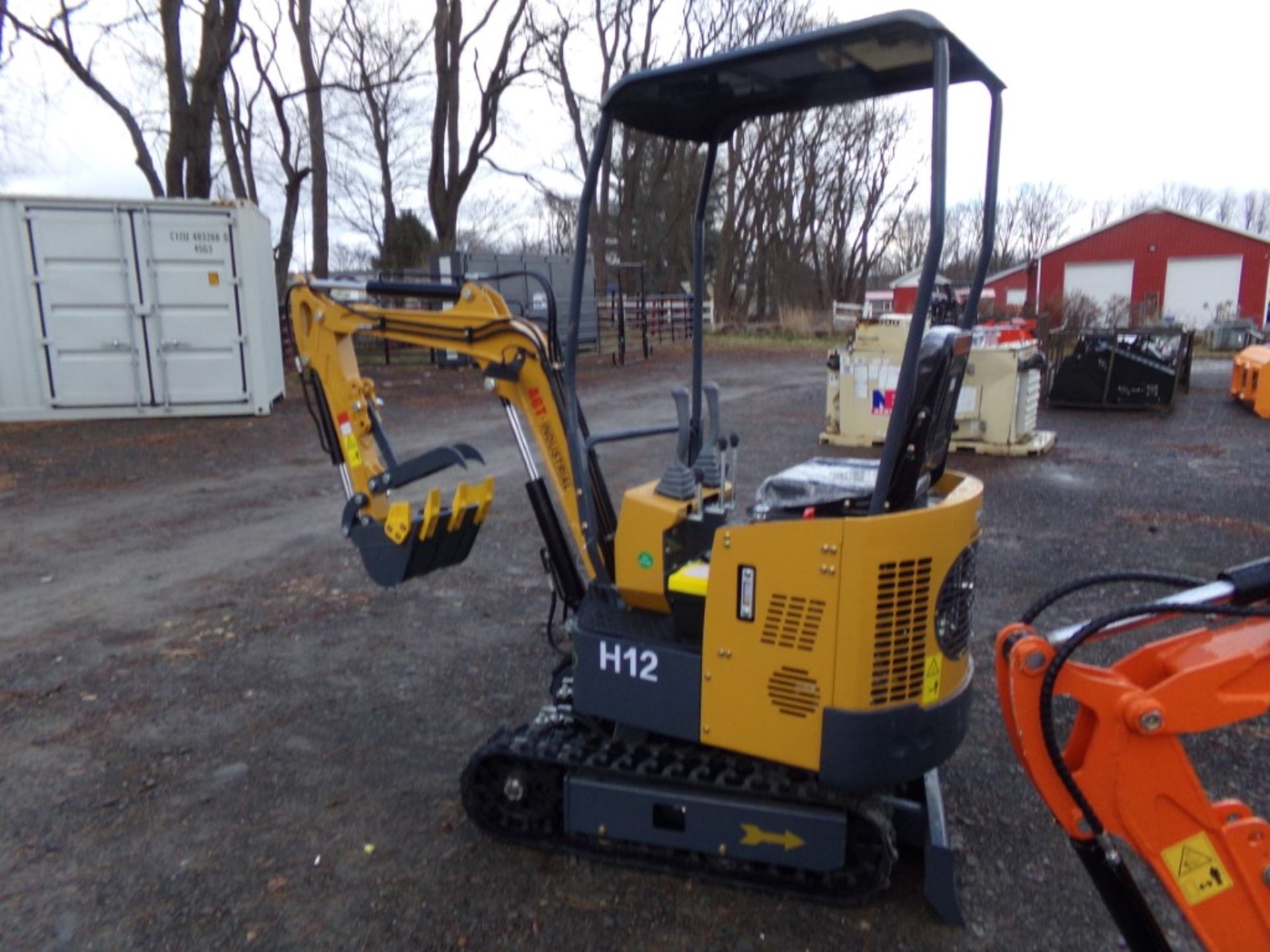 New AGT Industrial H12 Mini Excavator with Grader Blade, Stationary Thumb, Briggs Gas Engine, CAT - Image 2 of 8