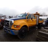 2007 Ford F-650 Crew Cab Dump, Cummins Dsl.,27,500 GVW, 5 Spd. 131,607 Mi., Man, Extra Engine &