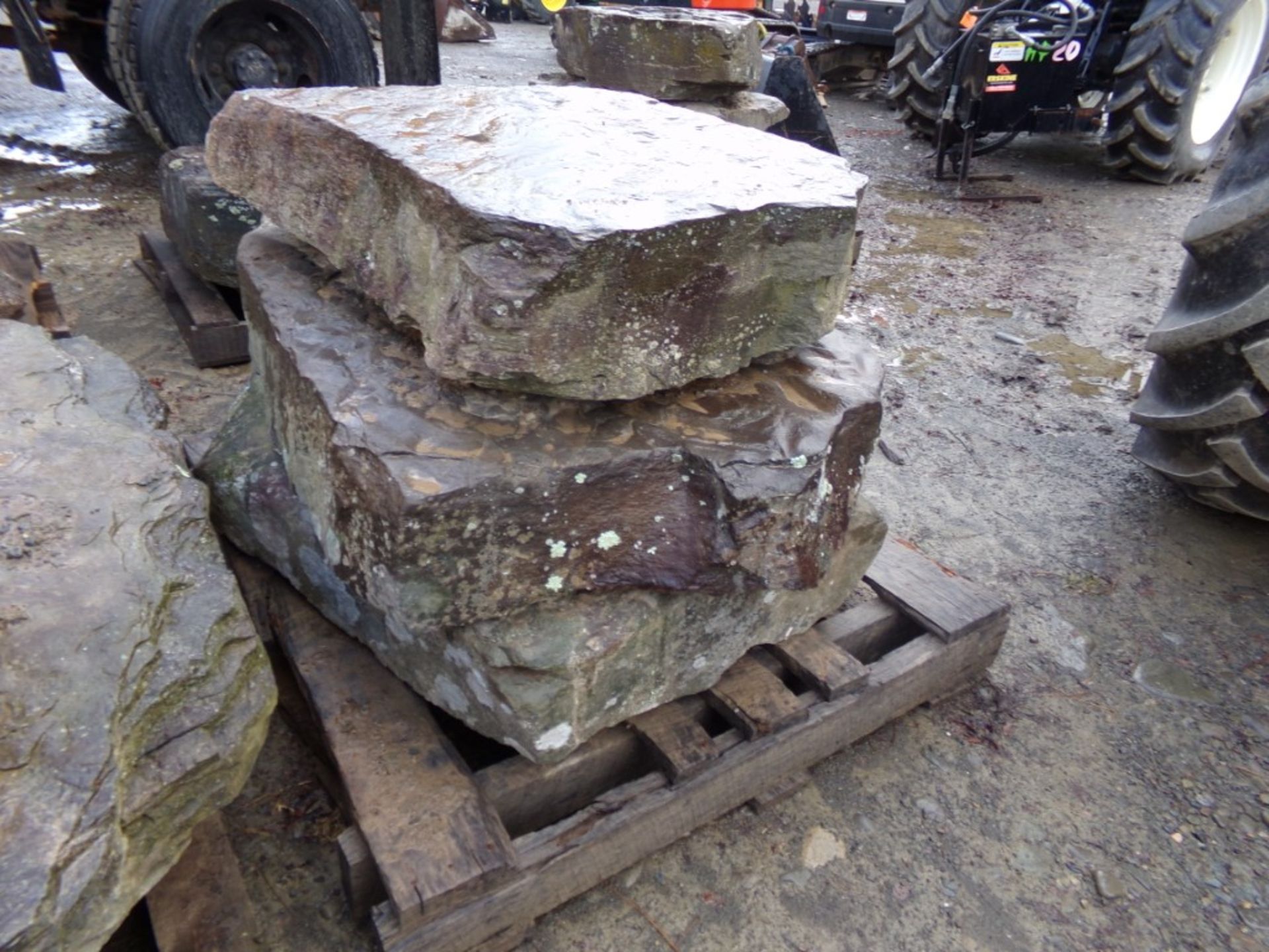 Pallet with (3) Landscape Boulders