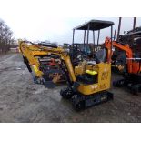 New AGT Industrial H15 Mini Excavator with Grader Blade, Stationary Thumb, Briggs Gas Engine, CAT