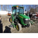 John Deere 3320 4 WD Tractor with Full Cab, 3 Pt PTO. 1,026 Hrs. Nice Shape with 72'' Belly Mower