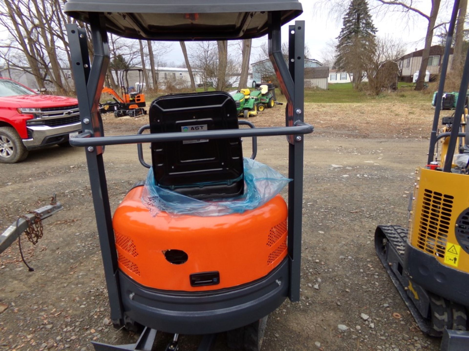 New AGT L12 Mini Excavator with Canopy, Has Manual Thumb, Orange, Ser # 633466 - Image 3 of 4