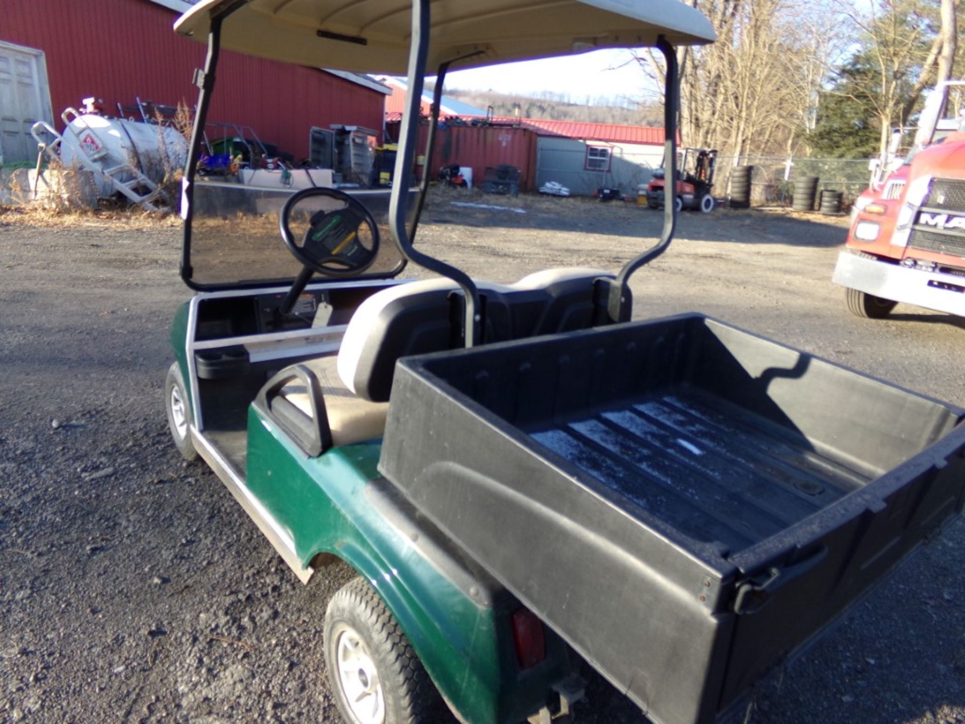 Club Car Gas 2-Seat Golf Cart with Cargo Box, Green and Black, ''5'', Green, Ser # AG1321-370100 - Image 3 of 4