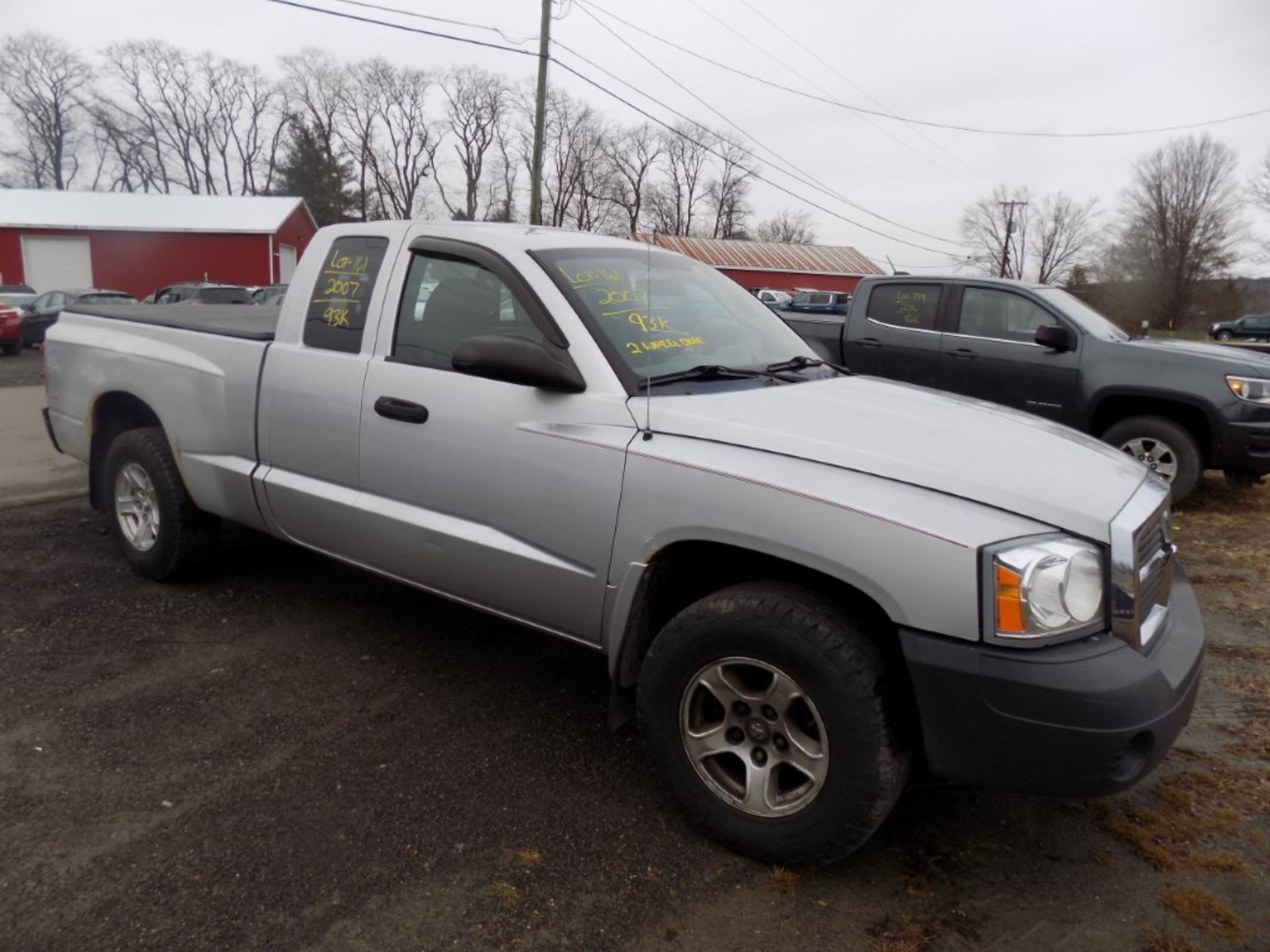 2007 Dodge Dakota Ext. Cab, 2WD, Tonneau Cover Over Bed, Silver, 93,250 Mi, Vin# 1D7HE22K07S177960 - - Image 3 of 10