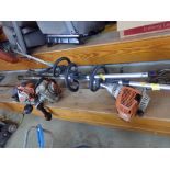 Group fo Stihl Weedeater Parts, (2) Motors, (2) Shafts (1) Complete Unit for Parts or Repair