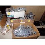 (4) Boxes of Assort. Joist Hangers and a Box of Misc. Deck Building Accessories